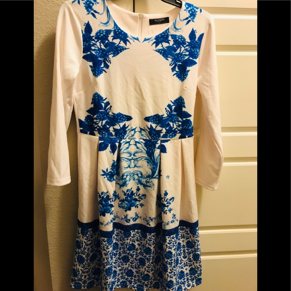 White and Blue Dress